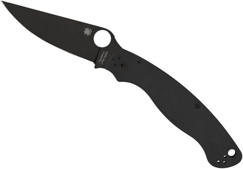 سكين جيب Spyderco Military 2 قابل للطي مع شفرة فولاذية 4 بوصات CPM S30V ومقبض G-10 - سكين EDC للرجال والنساء، مثالي للصيد والتكتيكي والتخييم والبقاء على قيد الحياة والمشي لمسافات طويلة - PlainEdge - C36GPBK2 in Kuwait