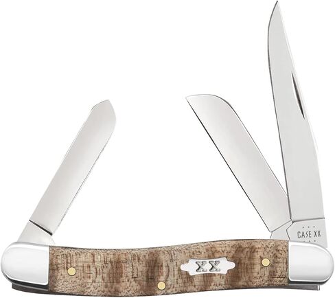 Case XX سكين جيب NATURAL CURLY MAPLE SMOOTH MEDIUM STOCKMAN W/TIN الصنف #71232-7318 SS - الطول مغلق: 3 5/8 بوصة in Kuwait