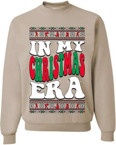 Wild Bobby In My Era Movie Christmas Outfit سترة عيد الميلاد القبيحة للجنسين، سويت شيرت بياقة دائرية in Saudi Arabia
