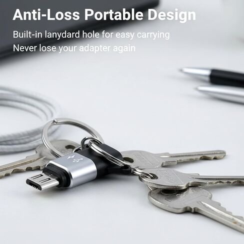 6 عبوات من محول Micro USB إلى USB C، موصل محول من النوع C أنثى إلى Micro USB ذكر يدعم مزامنة بيانات الشحن، محول Micros USB من النوع C، موصل تحويل Micros Male، أسود in Kuwait