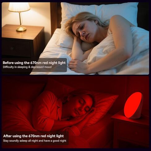 Light Therapy Lamp with 10000 Lux Sun Light & 670nm Red Night Light, Sleep Aid & Mood Boosting Lamp, 5 Color Temperatures, 5 Brightness Levels, 4 Timer Settings, Smart Touch & Remote Control in Saudi Arabia