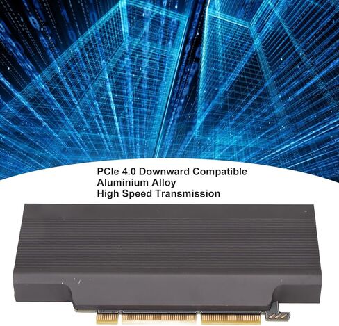 بطاقة محول Zunate M.2 NVMe PCIe - دعم SSD مزدوج M.2 لمحركات الأقراص 2230/2242/2260/2280، توافق عالمي لتطبيقات النظام المتعددة in Kuwait
