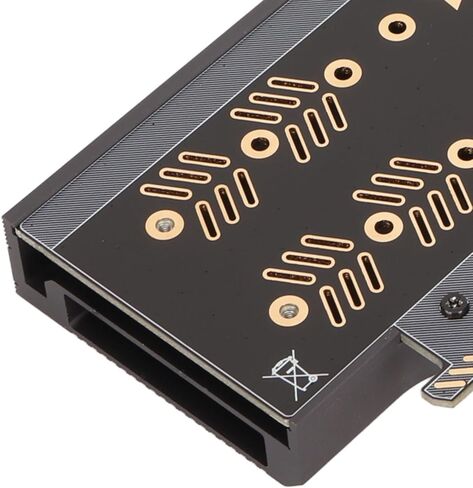 بطاقة محول Zunate M.2 NVMe PCIe - دعم SSD مزدوج M.2 لمحركات الأقراص 2230/2242/2260/2280، توافق عالمي لتطبيقات النظام المتعددة in Kuwait