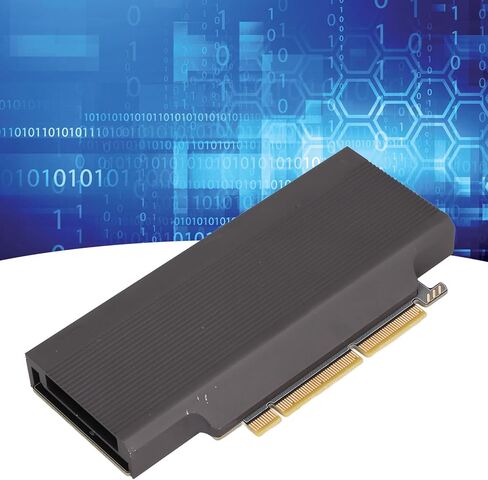 بطاقة محول Zunate M.2 NVMe PCIe - دعم SSD مزدوج M.2 لمحركات الأقراص 2230/2242/2260/2280، توافق عالمي لتطبيقات النظام المتعددة in Kuwait