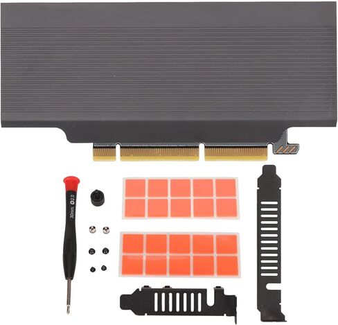 بطاقة محول Zunate M.2 NVMe PCIe - دعم SSD مزدوج M.2 لمحركات الأقراص 2230/2242/2260/2280، توافق عالمي لتطبيقات النظام المتعددة in Kuwait