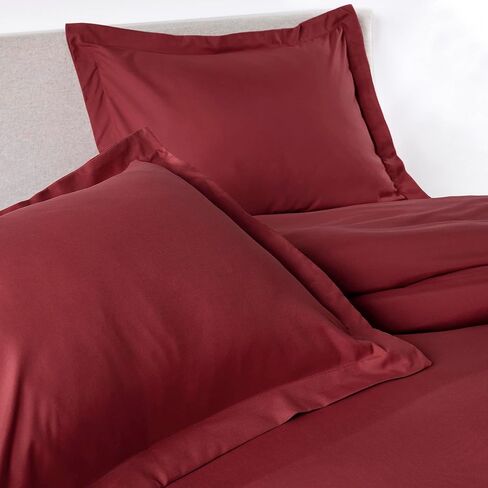 PeachSkinSheets 1500tc مستوى النعومة مجموعة غطاء لحاف تبريد ناعم | الملكة/الحجم الكامل - أحمر قرمزي غامق in Kuwait