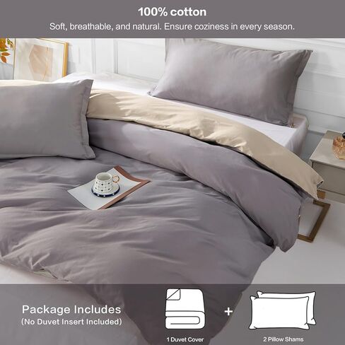 SAPHREAS Purple Duvet Cover Queen Size 3 Pieces Extra Soft Cotton Bedding Set for Kids & Adults, Includes 1 Lavender Duvet Cover 90"x90" with Zipper Closure & 2 Pillow Shams, Comforter Not Included in Kuwait