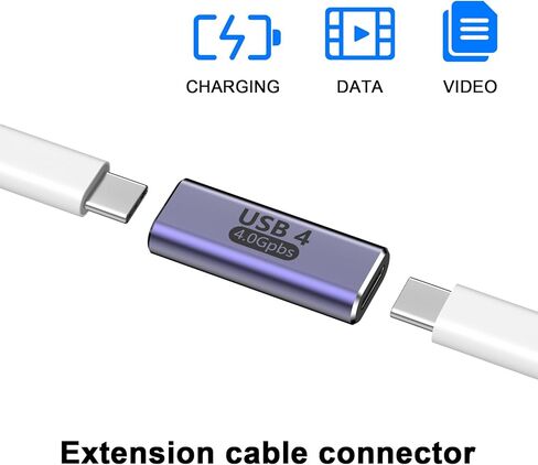 USB C Female to Type C Female Adapter,USB C Coupler TypeC Extension Adopter iPhone Charging Extender Adapter for Apple iPhone 17 16 15 Pro Max Thunderbolt 4/3 Data Transfer 8K@60Hz Video in Kuwait