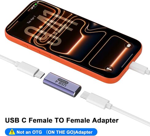 USB C Female to Type C Female Adapter,USB C Coupler TypeC Extension Adopter iPhone Charging Extender Adapter for Apple iPhone 17 16 15 Pro Max Thunderbolt 4/3 Data Transfer 8K@60Hz Video in Kuwait