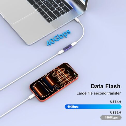 USB C Female to Type C Female Adapter,USB C Coupler TypeC Extension Adopter iPhone Charging Extender Adapter for Apple iPhone 17 16 15 Pro Max Thunderbolt 4/3 Data Transfer 8K@60Hz Video in Kuwait