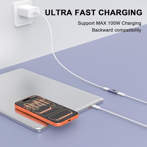 USB C Female to Type C Female Adapter,USB C Coupler TypeC Extension Adopter iPhone Charging Extender Adapter for Apple iPhone 17 16 15 Pro Max Thunderbolt 4/3 Data Transfer 8K@60Hz Video in Kuwait