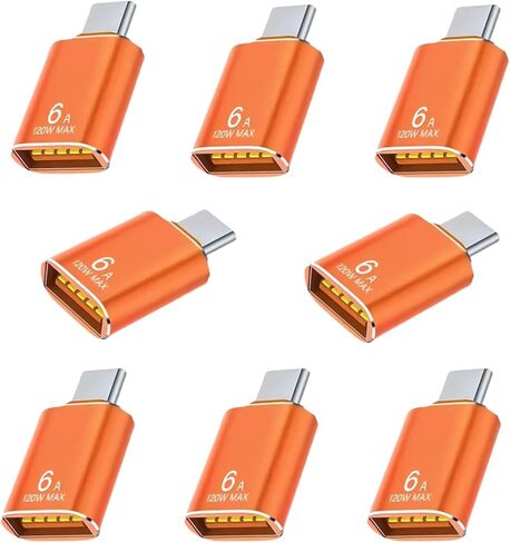 BOMIE USB C إلى USB محول 4 حزمة، 6A 120W شحن سريع 10 جيجابت في الثانية لنقل البيانات، USB C ذكر إلى USB 3.2 أنثى OTG محول للهاتف 15/16/17، وسادة، Ma-cBook Pro/Air، الهاتف الذكي، الكمبيوتر المحمول، الكمبيوتر اللوحي أسود in Kuwait