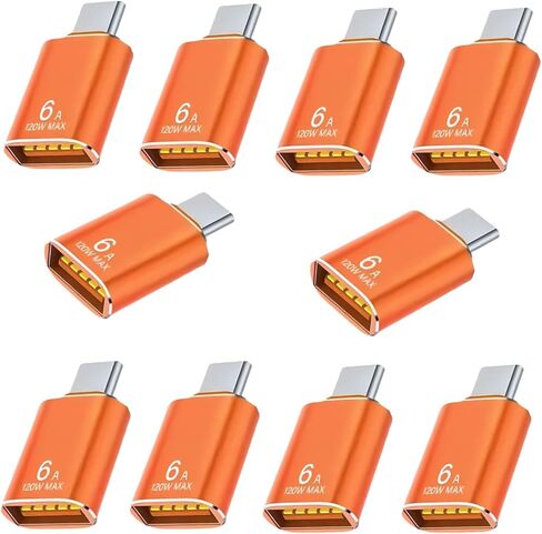 BOMIE USB C إلى USB محول 4 حزمة، 6A 120W شحن سريع 10 جيجابت في الثانية لنقل البيانات، USB C ذكر إلى USB 3.2 أنثى OTG محول للهاتف 15/16/17، وسادة، Ma-cBook Pro/Air، الهاتف الذكي، الكمبيوتر المحمول، الكمبيوتر اللوحي أسود in Kuwait