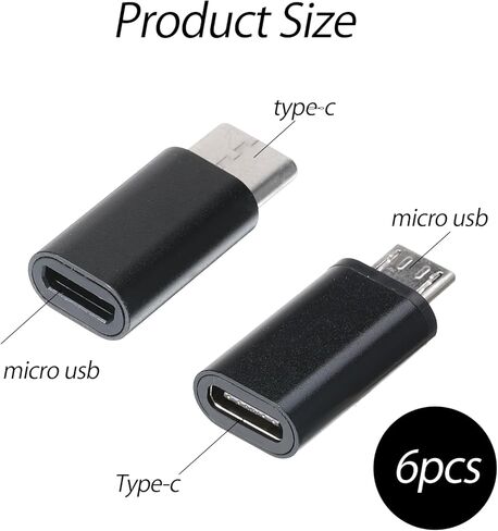 3 منافذ Micro USB ذكر إلى النوع C أنثى و3 منافذ نوع C ذكر إلى Micro USB أنثى، تدعم مزامنة بيانات الشحن المتوافقة مع الهواتف والأجهزة اللوحية in Saudi Arabia