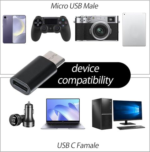 3 منافذ Micro USB ذكر إلى النوع C أنثى و3 منافذ نوع C ذكر إلى Micro USB أنثى، تدعم مزامنة بيانات الشحن المتوافقة مع الهواتف والأجهزة اللوحية in Saudi Arabia