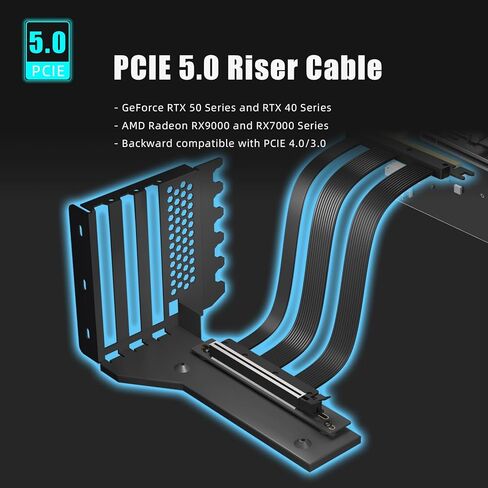 GLOTRENDS PCIe 5.0 3-Slot GPU عمودي جبل قوس، RTX5090(Ti) RX9070(XT) GPU جاهز، لوحة قوس PCIe/PCI مفتوحة بالكامل 7 فتحات للتثبيت in Kuwait