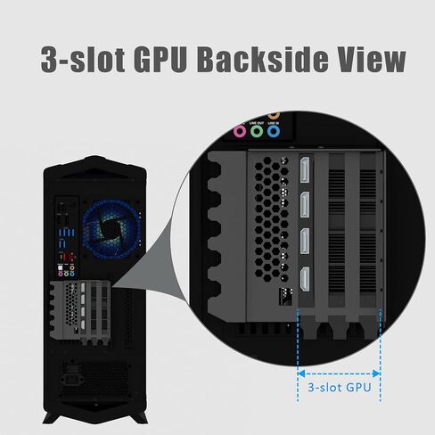 GLOTRENDS PCIe 5.0 3-Slot GPU عمودي جبل قوس، RTX5090(Ti) RX9070(XT) GPU جاهز، لوحة قوس PCIe/PCI مفتوحة بالكامل 7 فتحات للتثبيت in Kuwait