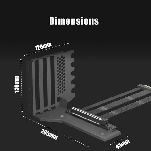 GLOTRENDS PCIe 5.0 3-Slot GPU عمودي جبل قوس، RTX5090(Ti) RX9070(XT) GPU جاهز، لوحة قوس PCIe/PCI مفتوحة بالكامل 7 فتحات للتثبيت in Kuwait