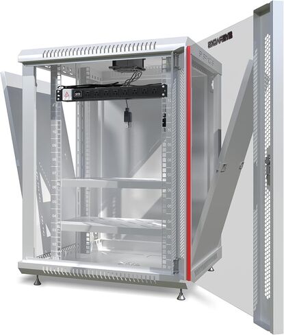 Sysracks 15U Gray Wall Rack Mount Server 18" Deep Network Cabinet, Server Rack with Fan, Removable Side Panels, Locking Glass Door 19" Computer Cabinet Enclosure Network Rack Case 15.450 in Saudi Arabia