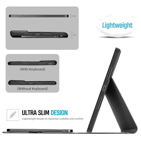 ProCase Tablet Case with Keyboard Compatible with 2025 Lenovo Idea Tab Plus 12.1 Inch/Tab K12, Folio Cover with Magnetically Detachable Wireless Keyboard Multi-Angle Stand and Pencil Holder -Black in Saudi Arabia