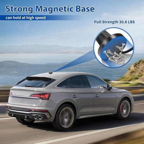 Bingfu NMO Antenna Strong Magnetic Base Mount - 3.54 inch Diameter - 16.4 ft RG58 Coaxial Cable - PL259 Plug - for Car Truck SUV CB Radio Amateur Ham Radio Antenna in Saudi Arabia