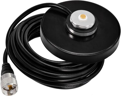 Bingfu NMO Antenna Strong Magnetic Base Mount - 3.54 inch Diameter - 16.4 ft RG58 Coaxial Cable - PL259 Plug - for Car Truck SUV CB Radio Amateur Ham Radio Antenna in Saudi Arabia