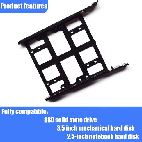 Plastic 2.5 inch / 3.5 inch SSD HDD Metal Mounting Adapter Bracket PC Hard Drive Enclosure Tray Holder Desktop in Saudi Arabia