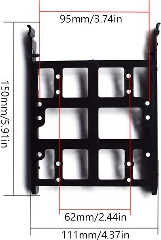 Plastic 2.5 inch / 3.5 inch SSD HDD Metal Mounting Adapter Bracket PC Hard Drive Enclosure Tray Holder Desktop in Saudi Arabia