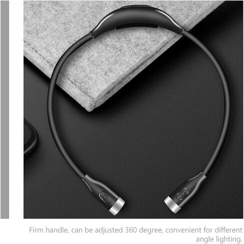 Ciieeo Neck Reading Light USB Rechargeable Hands-Free Book Light with Adjustable Flexible Gooseneck Soft LED for Eye Protection, Portable Night Running and Bed Reading Accessories in Kuwait