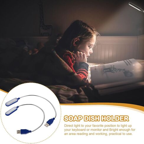 BESPORTBLE 2pcs Portable USB Laptop Lamp, White Light Mini Computer Reading Night Lamp for Office and Travel, Blue Color USB Reading Light for Notebook Keyboard in Kuwait