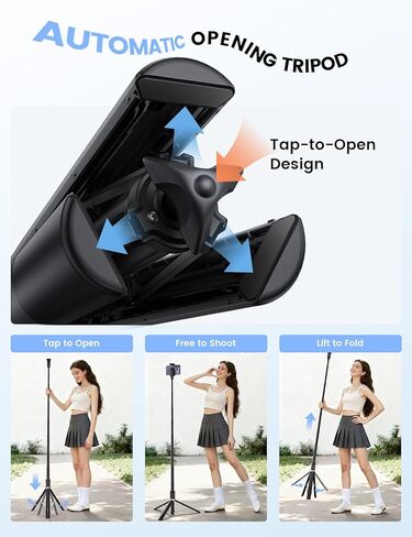 Lamicall Tap-to-Open Phone Tripod & Selfie Stick + Gooseneck Tablet Holder in Saudi Arabia