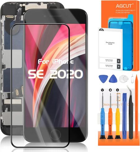استبدال شاشة iPhone SE 2020 الأصلية لهاتف iPhone 8/SE 2nd Gen شاشة LCD A2275 A2298 A2296 مع زر الصفحة الرئيسية مع أجزاء إصلاح الكاميرا الأمامية ومكبر الصوت in Kuwait