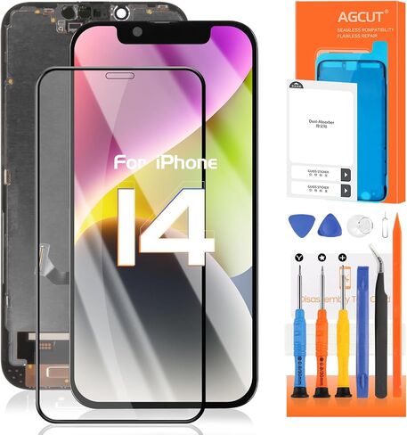 INCELL لشاشة iPhone 14 البديلة لشاشة iPhone 14 LCD A2882، A2649، A2881، A2884، A2883 قطعة إصلاح مجموعة شاشة LCD تعمل باللمس مع فيلم واقي + أدوات in Kuwait