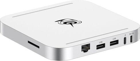 محطة إرساء Beelink Mate SE-A ​​80 جيجابت في الثانية USB-C، فتحة M.2 PCIex2 SSD مزدوجة (16 تيرابايت كحد أقصى)، USB-A3.0 * 2، 2.5G LAN * 1، SD4.0 * 1، لأجهزة SER8/SER9 PRO/أجهزة الكمبيوتر المحمولة/كمبيوتر سطح المكتب/كمبيوتر صغير، سبائك الألومنيوم، فضي فروست in Kuwait