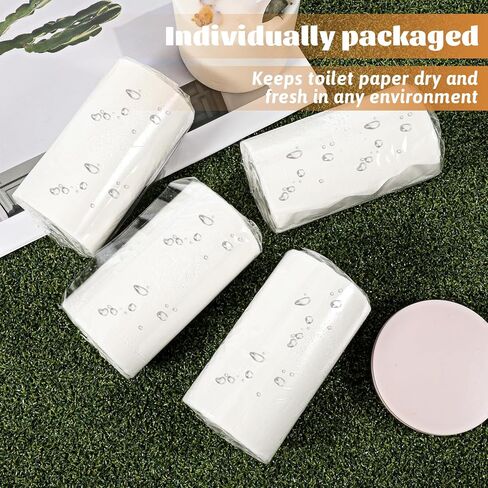 20 Rolls Travel Toilet Paper to Go Packs, Soft Camping Toilet Paper Bulk Portable Travel Size Compact Pocket Coreless Tissue Individually Wrapped for Camping Hiking RV Outdoors in Kuwait