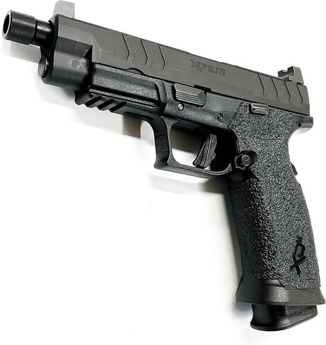 شريط قبضة مسدس Handleitgrips متوافق مع Springfield XDM Elite بالحجم الكامل 9 مم - شريط قبضة مسدس مطاطي أسود، سهل التركيب، أجزاء وإكسسوارات البندقية، مملوكة للمحاربين القدامى، صنع في الولايات المتحدة الأمريكية in Kuwait