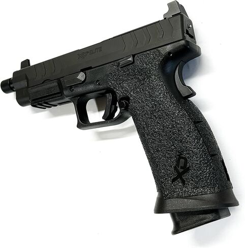 شريط قبضة مسدس Handleitgrips متوافق مع Springfield XDM Elite بالحجم الكامل 9 مم - شريط قبضة مسدس مطاطي أسود، سهل التركيب، أجزاء وإكسسوارات البندقية، مملوكة للمحاربين القدامى، صنع في الولايات المتحدة الأمريكية in Kuwait