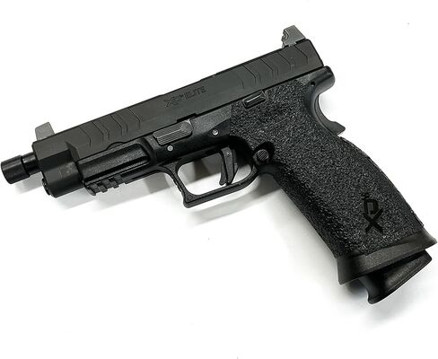 شريط قبضة مسدس Handleitgrips متوافق مع Springfield XDM Elite بالحجم الكامل 9 مم - شريط قبضة مسدس مطاطي أسود، سهل التركيب، أجزاء وإكسسوارات البندقية، مملوكة للمحاربين القدامى، صنع في الولايات المتحدة الأمريكية in Kuwait