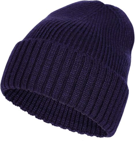 Kids Merino Wool Beanie Hat Warm Ribbed Knit Winter Cuffed Skull Cap Ski Caps for Boys Girls Ages 7-14 in Saudi Arabia