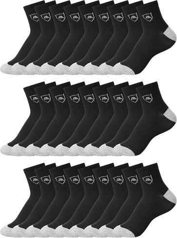 30 Pairs Mens Socks Bulk Homeless Thermal Moisture Wicking Sports Crew Ankle Sock for Men Unisex(Classic Style) in Saudi Arabia