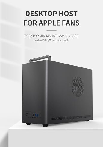 حافظة U310 M-ATX/ITX، حافظة Micro ATX، حافظة سطح مكتب محمولة مع نافذة جانبية زجاجية شفافة، تدعم وحدة معالجة الرسومات 310 مم، مبرد وحدة المعالجة المركزية 135 مم ومصدر طاقة ATX/SFX (أبيض) in Kuwait