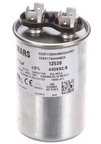 يناسب Hoshizaki 325P17DH44M26A4XM1 325P17DH44M26 12536 685 32100810 0240 مكثف تشغيل، 17.5 فائق التوهج، 440 فولت، 50/60 هرتز لـ KM-650MWH، KM-650MRH، كم-650 مللي أمبير in Kuwait