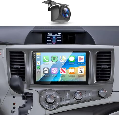 ستيريو سيارة لـ Toyota Sienna 2010-2014 【8core 6+128g】 اللاسلكي Carplay Android Auto ، 9 بوصة 1280 * 720P IPS شاشة اللمس ، Android/GPS/WIFI/32EQ DSP Audio/Bluetooth5 in Kuwait
