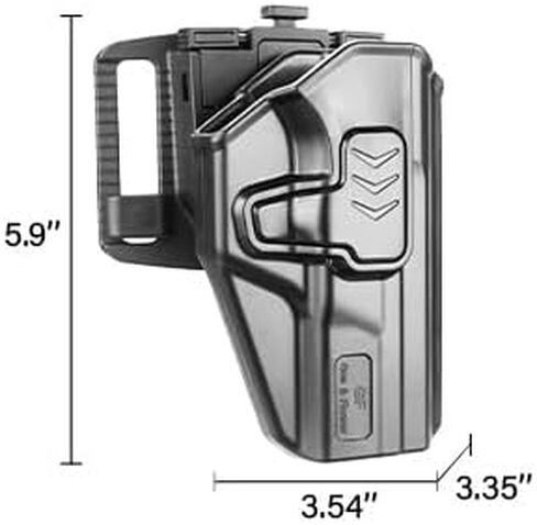 حافظة SD9VE وSD40VE، حافظة مجداف OWB لـ Smith & Wesson SD9 VE وSD40 VE مسدس، إصدار إصبع السبابة، غير قابلة للتعديل بدون أدوات 360 درجة، نظام الحافظة سريع الفصل، اليد اليمنى، تناسب أحزمة 1.5-2.0 بوصة in Kuwait