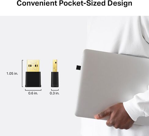 محول TP-Link Nano USB WiFi 6 للكمبيوتر الشخصي (Archer TX20U Nano) - AX1800 2.4G/5G محول شبكة إرسال واستقبال لاسلكي ثنائي النطاق لأجهزة الكمبيوتر المكتبية، (متجدد) in Saudi Arabia