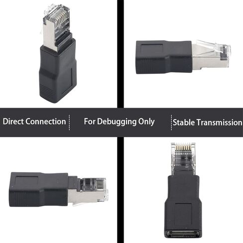 2Pcs RJ45 Male to USB 2.0 Female Adapter Converter,USB to RJ45 Ethernet Adapter for ADSL Modem、Routers、Computers in Saudi Arabia