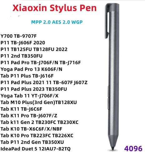 Stylus Pen for Lenovo Xiaoxin P11 / Tab P11 Pro/Xiaoxin Pad P11 Plus J607 Active Touch Pencil Compatible Precision Pen 2 in Saudi Arabia