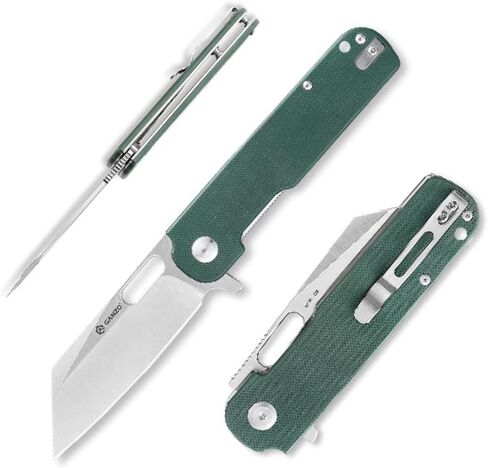 سكين جيب G770-GR EDC قابل للطي بشفرة حادة D2 من الفولاذ المقاوم للصدأ مقبض G10 مع مشبك خارجي قابل للطي وليس سكين أوتوماتيكي للصيد والصيد والمشي لمسافات طويلة أفضل هدية للرجال (أخضر) in Kuwait