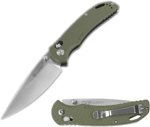سكين جيب G7531 قابل للطي عالي 440C من الفولاذ المقاوم للصدأ مقبض G10 مع مشبك للصيد والصيد والتخييم في الهواء الطلق سكين EDC (أخضر) in Kuwait