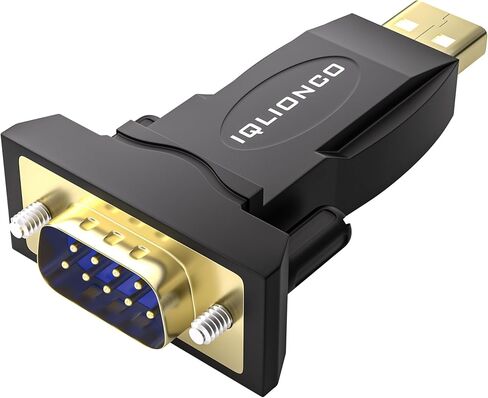 محول تسلسلي USB 2.0 إلى DB9 ذكر RS232 أسود مع شريحة FTDI FT232RL - موصلات مطلية بالذهب - متوافق مع أنظمة التشغيل Windows 11/10 وMac وLinux in Kuwait